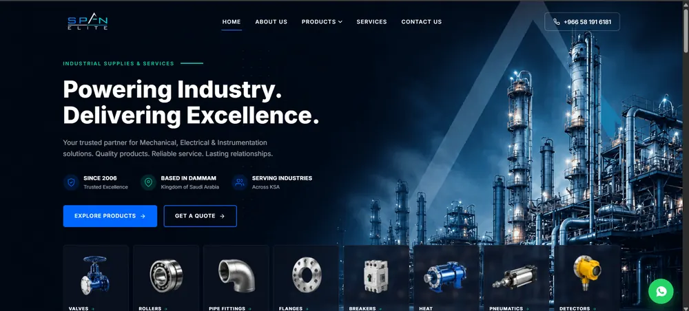 SpanElite.net industrial products website