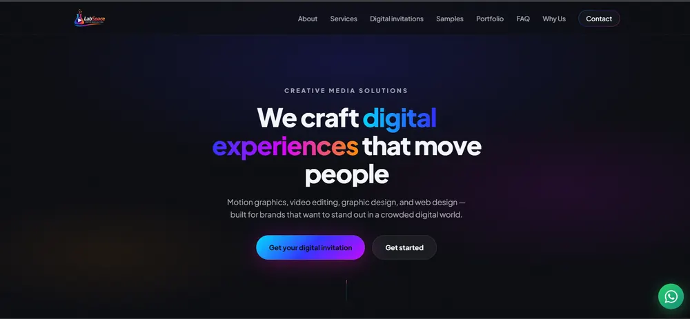 LabSpace creative agency website