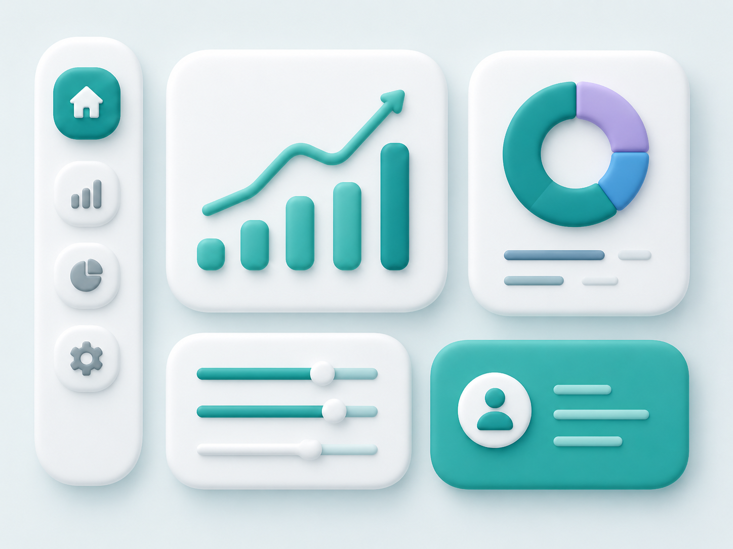 Claymorphism dashboard state